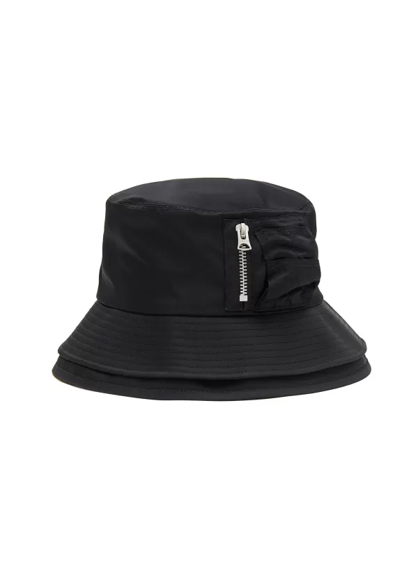 Hats & Gloves>SACAI Nylon Double Brim Bucket Hat