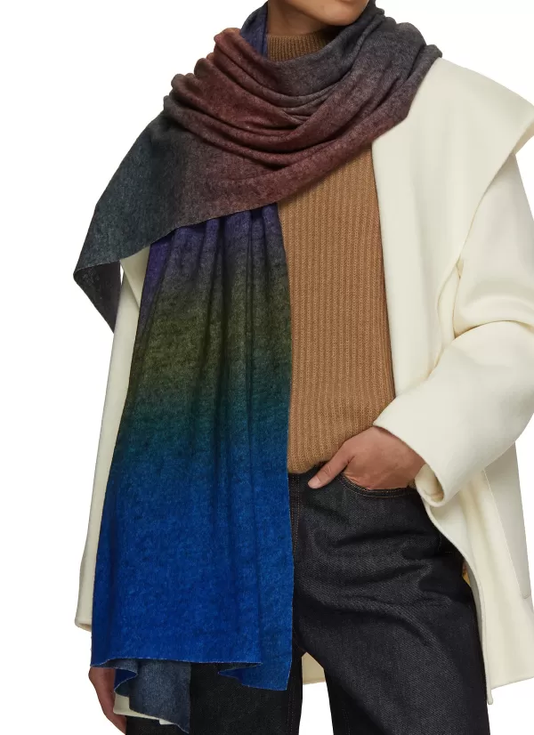 Scarves & Wraps>CASHÀ Ombre Wool Cashmere Knit Scarf