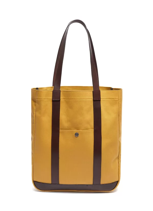 Tote Bags>TRUNK Open' Leather Trim Canvas Tote