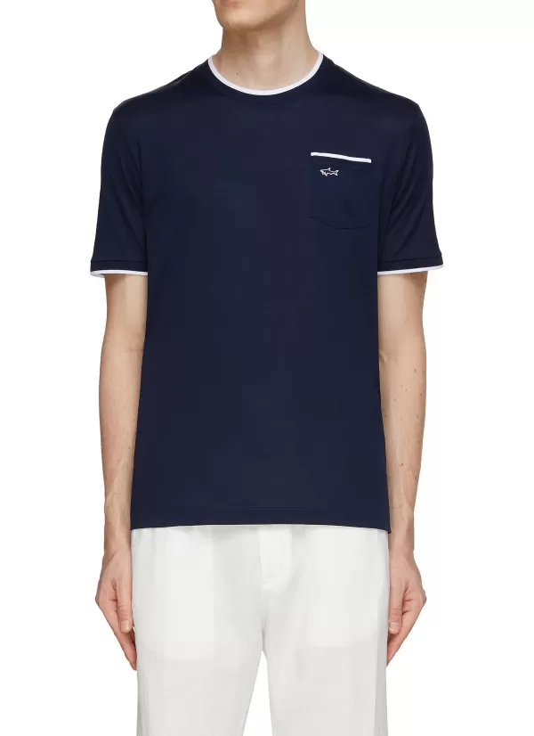 T-Shirts>PAUL & SHARK Organic Cotton Pocket T-Shirt