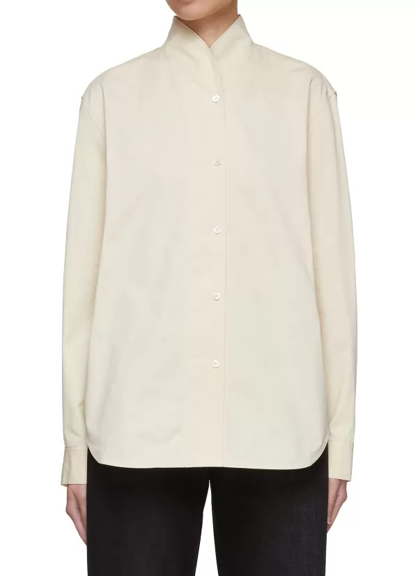 Tops>TOTEME Overlay Cotton Shirt