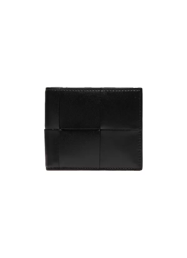 Small Leather Goods>BOTTEGA VENETA Oversize Intrecciato Leather Bifold Wallet