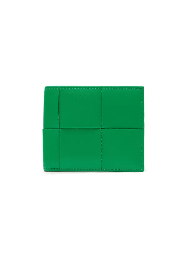 Small Leather Goods>BOTTEGA VENETA Oversize Intrecciato Leather Bifold Wallet