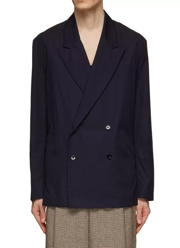 Suits>DRIES VAN NOTEN Oversized Double Breasted Blazer