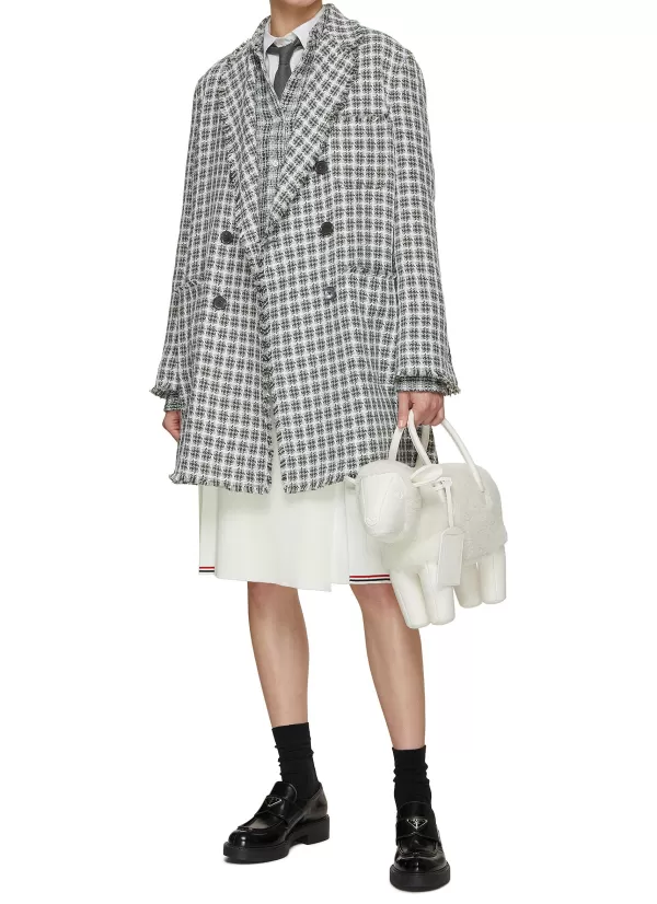 Coats>THOM BROWNE Oversized Double Breasted Coat