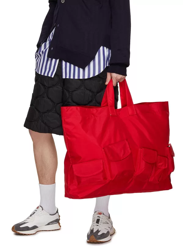 Tote Bags>COMME DES GARÇONS SHIRT Oversized Nylon Tote Bag