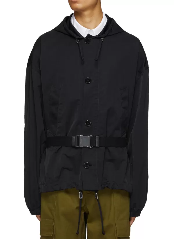 Jackets>BOTTEGA VENETA Packable Hooded Blouson Jacket