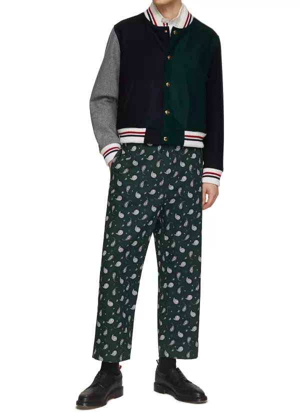 Pants>THOM BROWNE Paisley Printed Pants