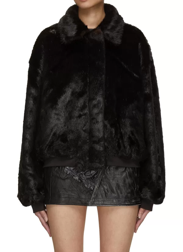 Jackets>THE FRANKIE SHOP Pam Faux Fur Bomber