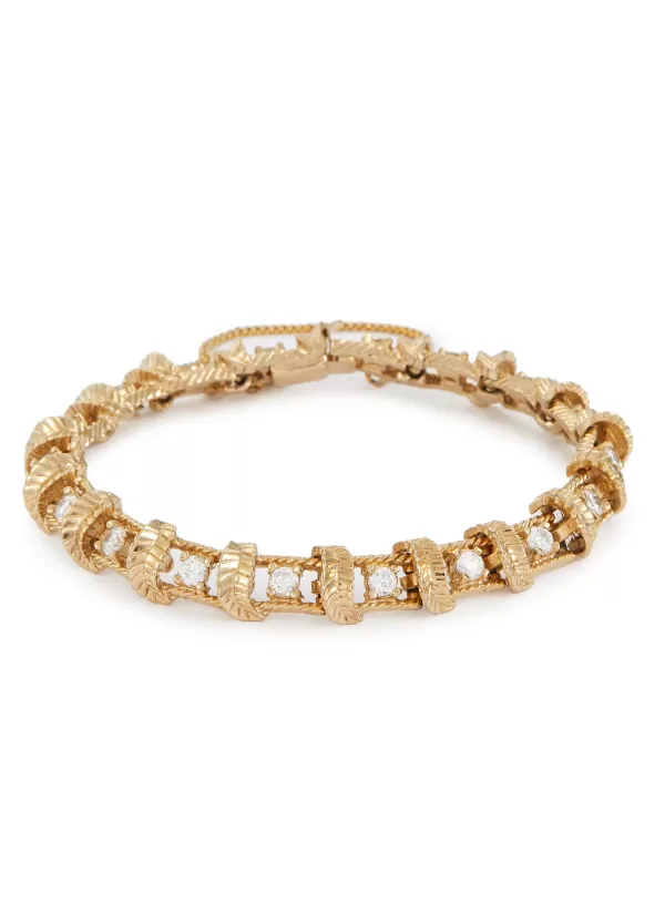 Vintage Accessories>* Panetta Diamente Gold Toned Bracelet