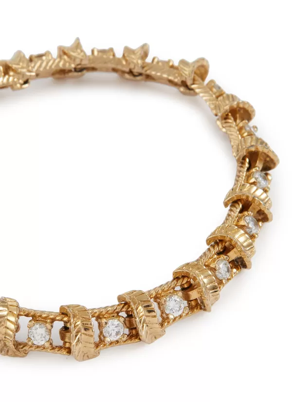 Vintage Accessories>* Panetta Diamente Gold Toned Bracelet