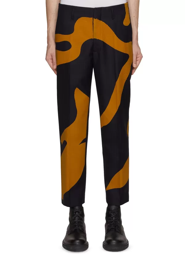 Pants>DRIES VAN NOTEN Paolo Abstract Print Pants