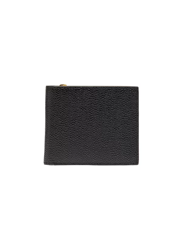 Small Leather Goods>THOM BROWNE Pebble Grain Leather Bifold Wallet