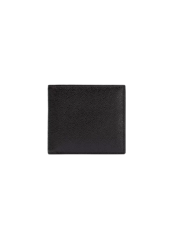 Small Leather Goods>THOM BROWNE Pebble Grain Leather Bifold Wallet