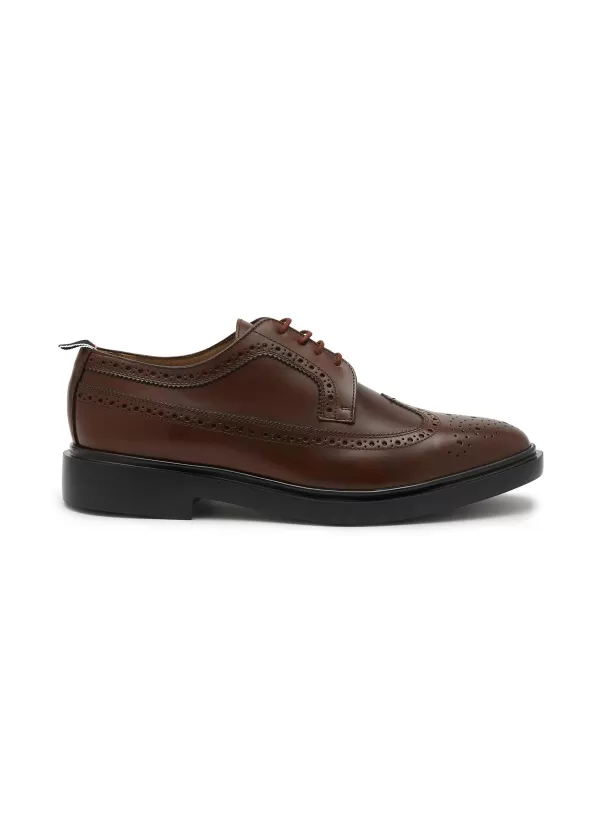 Formal Shoes>THOM BROWNE Pebble Grain Leather Brogue Derbies