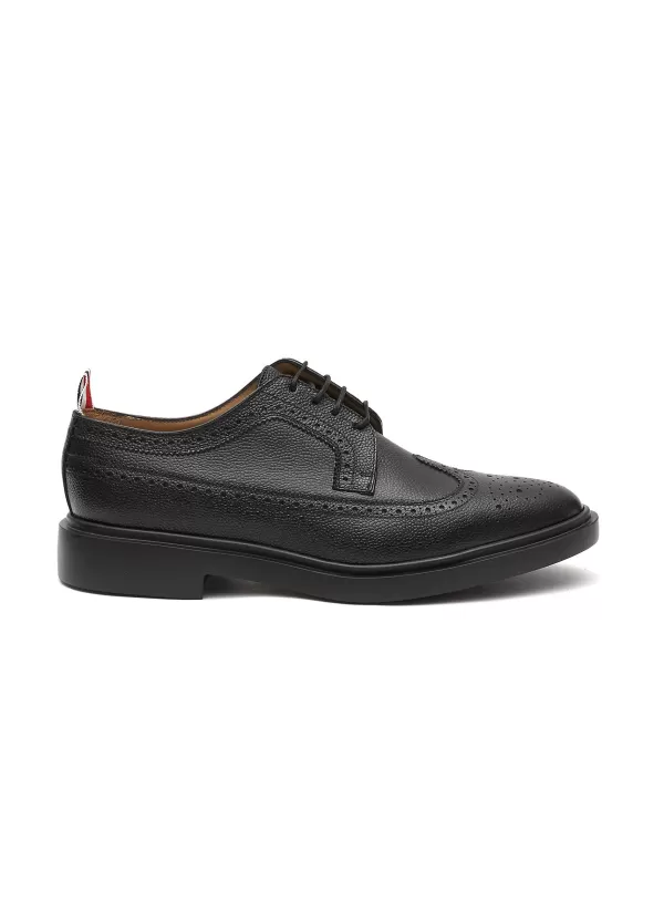 Formal Shoes>THOM BROWNE Pebble Grain Leather Brogue Derbies