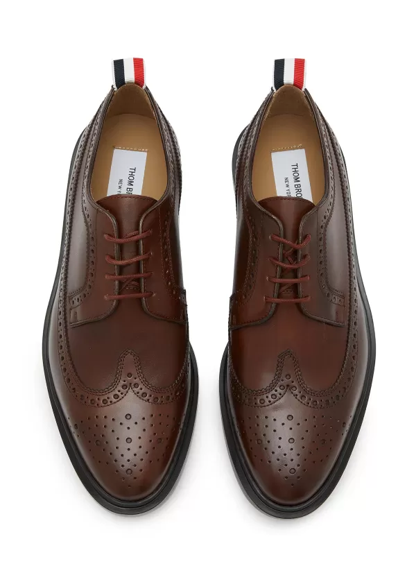 Formal Shoes>THOM BROWNE Pebble Grain Leather Brogue Derbies