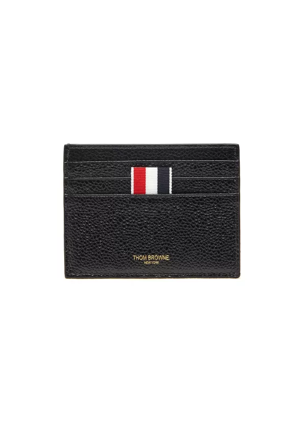 Small Leather Goods>THOM BROWNE Pebble Grain Leather Cardholder