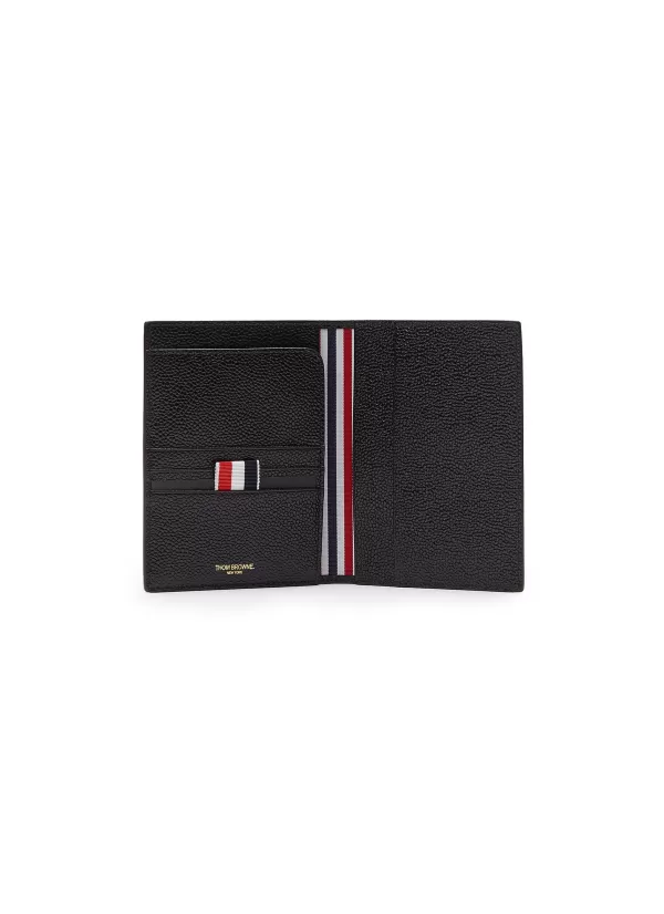 Small Leather Goods>THOM BROWNE Pebble Grain Leather Passport Holder