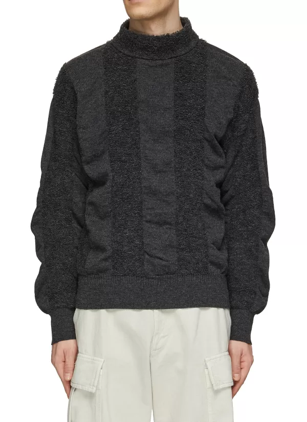 Pullovers & Hoodies>CFCL Pile Striped Wool Knit Sweater