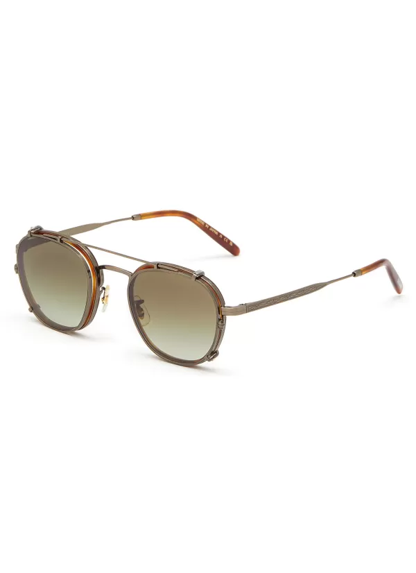 Eyewear>OLIVER PEOPLES ACCESSORIES Pillow Metal Round Sunglasses