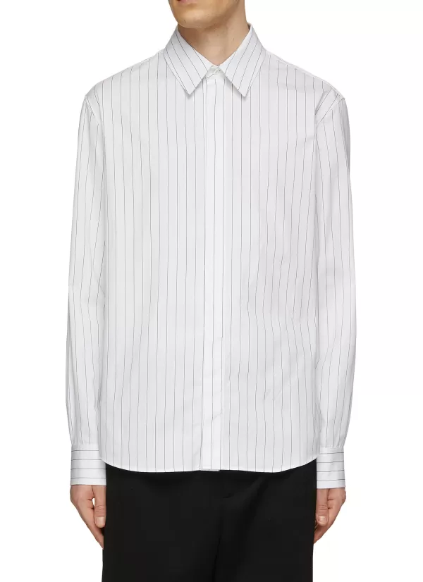 Shirts>BOTTEGA VENETA Pinstripe Poplin Shirt