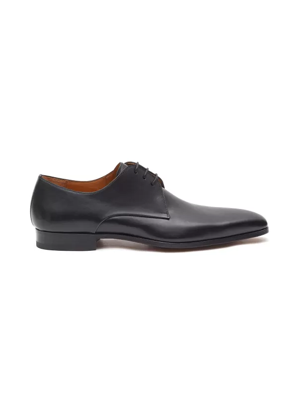 Formal Shoes>MAGNANNI Plain Toe 3-Eyelet Leather Derby Shoes