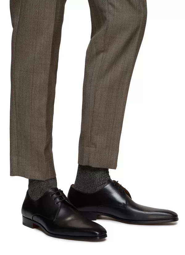 Formal Shoes>MAGNANNI Plain Toe 3-Eyelet Leather Derby Shoes