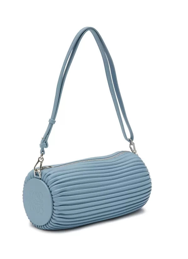 Clutch Bags>LOEWE Pleated Leather Bracelet Pouch