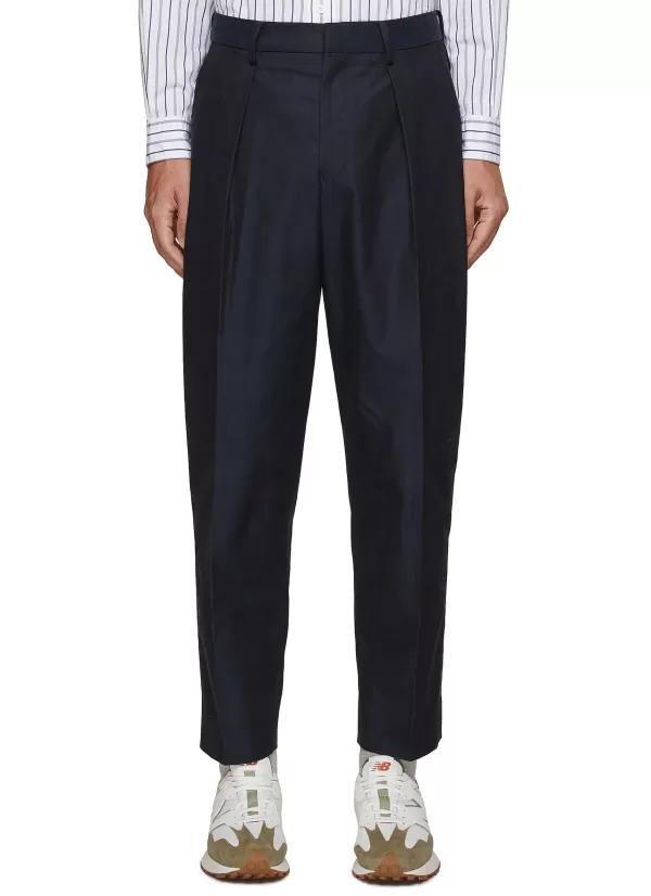 Pants>TOMORROWLAND Pleated Pressed Crease Tapered Pants