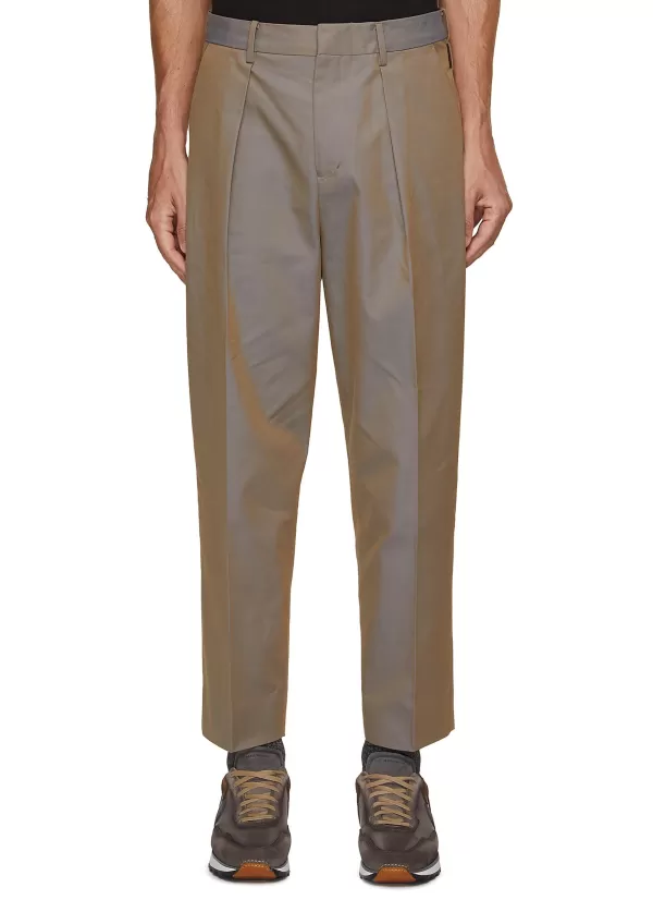 Pants>TOMORROWLAND Pleated Pressed Crease Tapered Pants