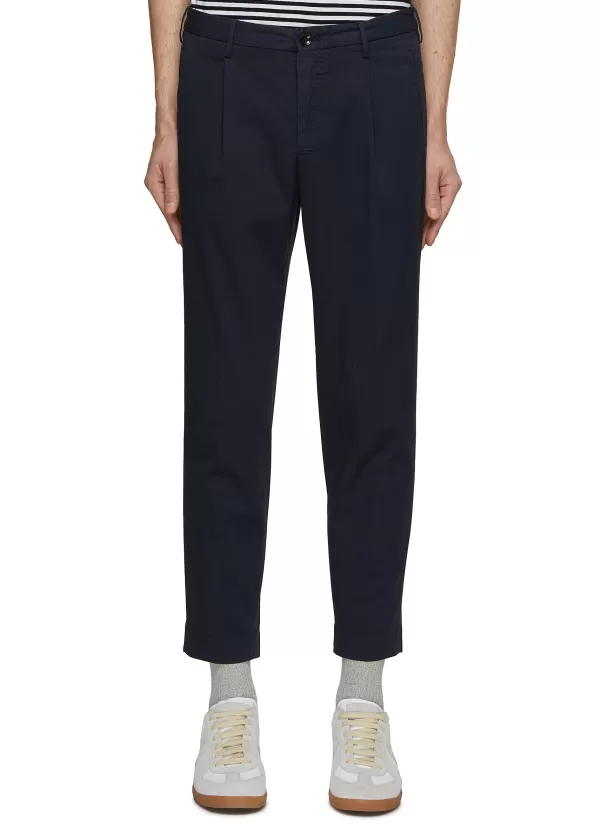 Pants>INCOTEX Pleated Tapered Chino Pants