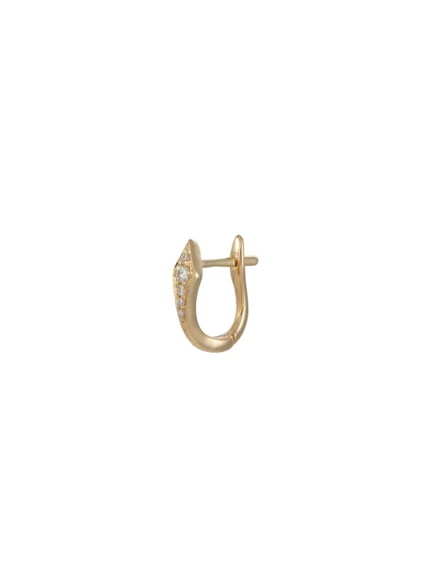 Fashion Jewellery>MÉTIER BY TOMFOOLERY Point Diamond 9K Gold Single Huggie Earring