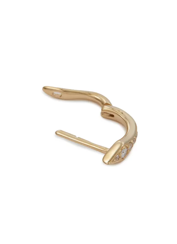 Fashion Jewellery>MÉTIER BY TOMFOOLERY Point Diamond 9K Gold Single Huggie Earring