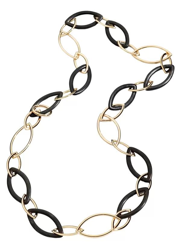 Fine Jewellery>VHERNIER Pop Chain 18K Rose Gold Ebony Necklace