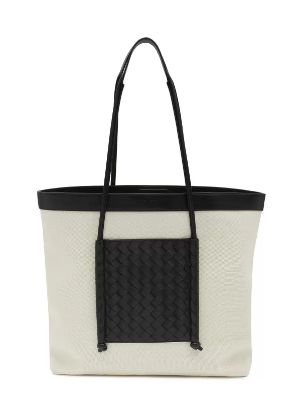 Tote Bags>BOTTEGA VENETA Portello Canvas Tote Bag