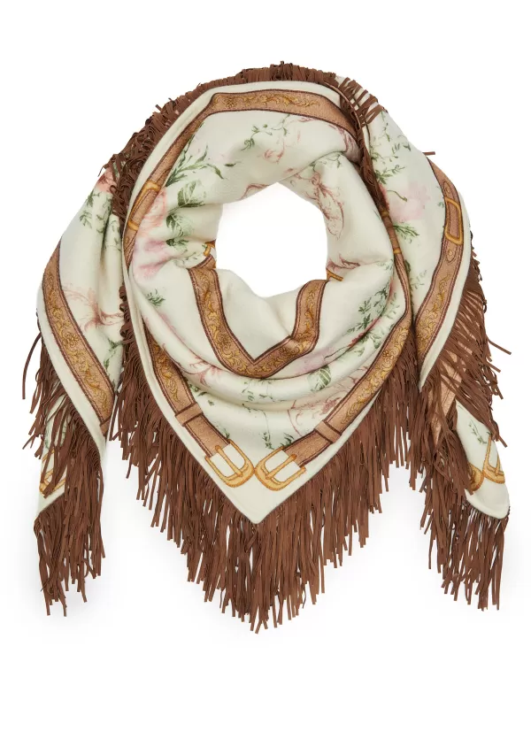 Scarves & Wraps>COLOMBO Printed Cashmere Shawl