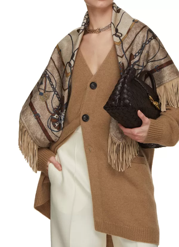 Scarves & Wraps>COLOMBO Printed Cashmere Shawl