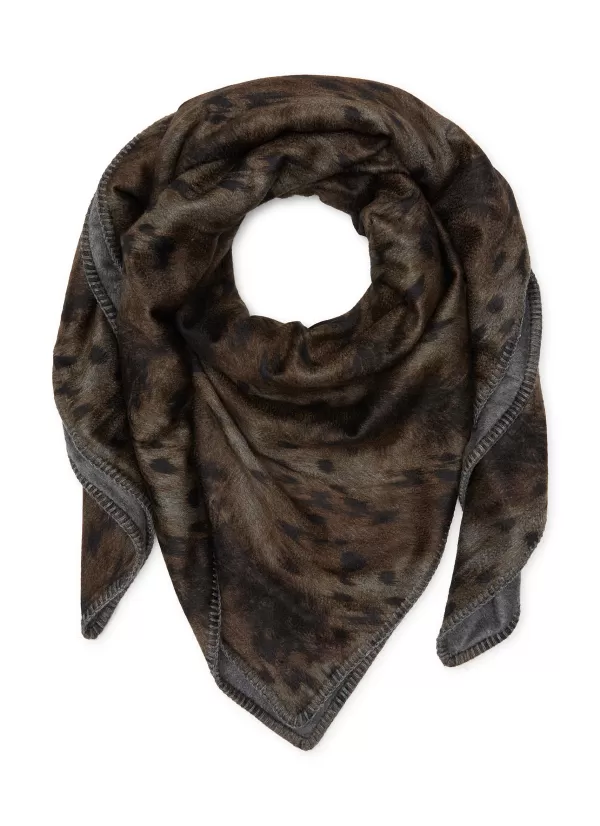 Scarves & Wraps>COLOMBO Printed Cashmere Throw