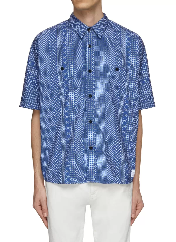 Shirts>FDMTL Printed Sashiko Shirt