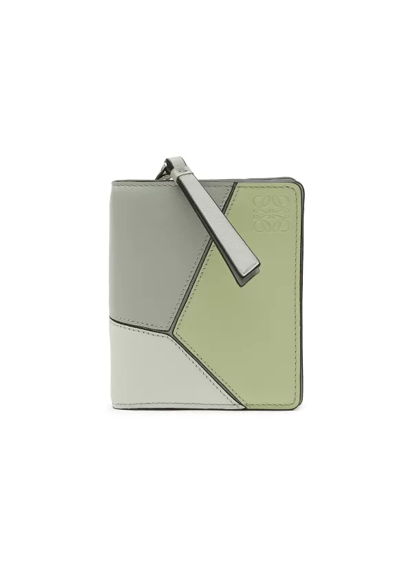 Small Leather Goods>LOEWE Puzzle' Calf Leather Compact Zip Wallet