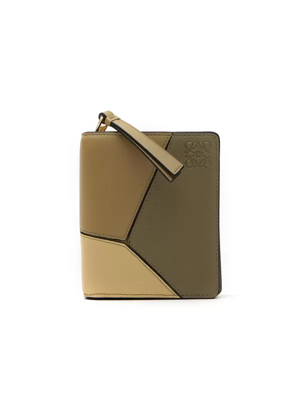 Small Leather Goods>LOEWE Puzzle' Compact Calf Leather Zip Wallet