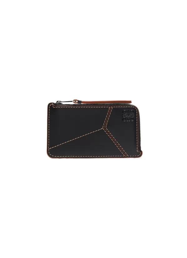 Small Leather Goods>LOEWE Puzzle' Contrast Stitch Zipped Leather Cardholder