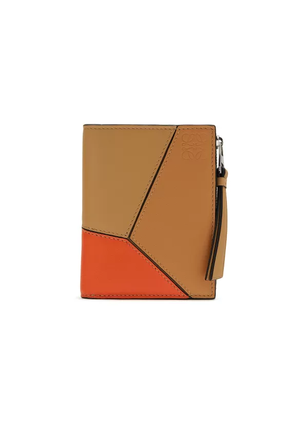 Small Leather Goods>LOEWE Puzzle' Leather Compact Zip Wallet