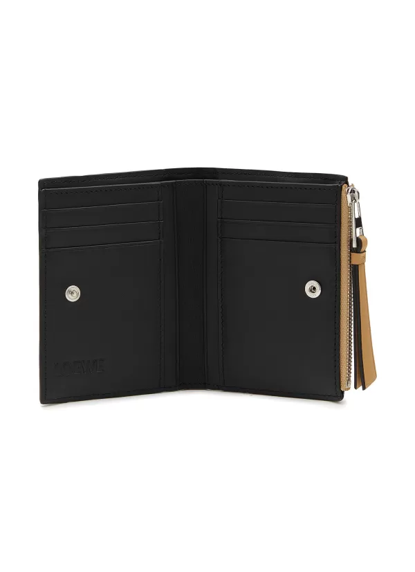 Small Leather Goods>LOEWE Puzzle' Leather Compact Zip Wallet