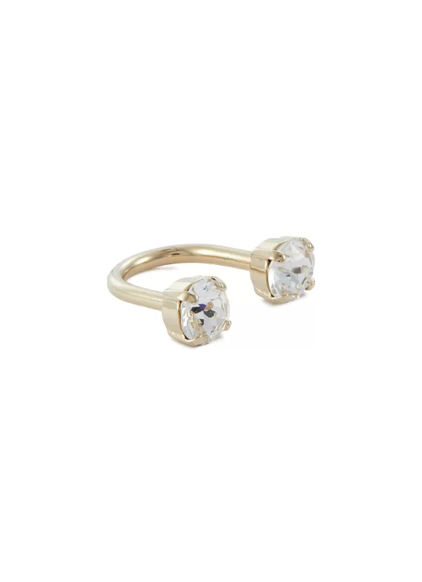 Fashion Jewellery>JUSTINE CLENQUET Rae Palladium Plated Crystal Ring