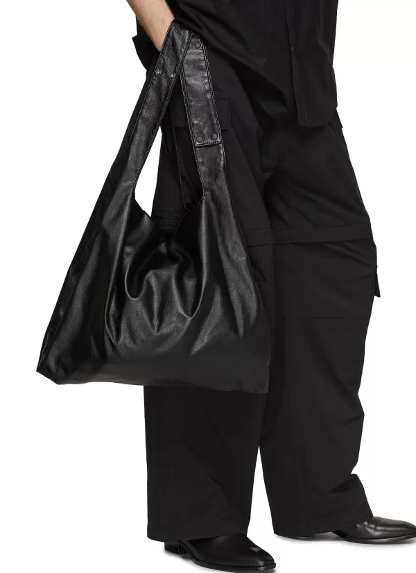 Tote Bags>DISCORD YOHJI YAMAMOTO Re Dot Leather Tote Bag