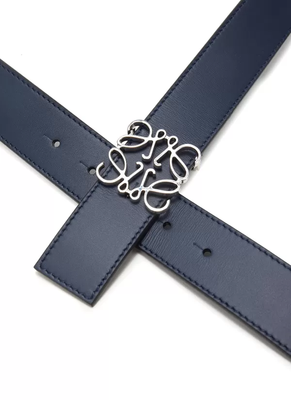 Belts>LOEWE Reversible Anagram Buckle Leather Belt