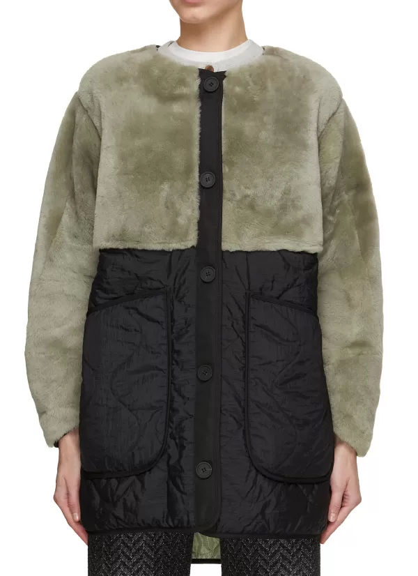 Coats>MARFA STANCE Reversible Shearling Quilt Coat