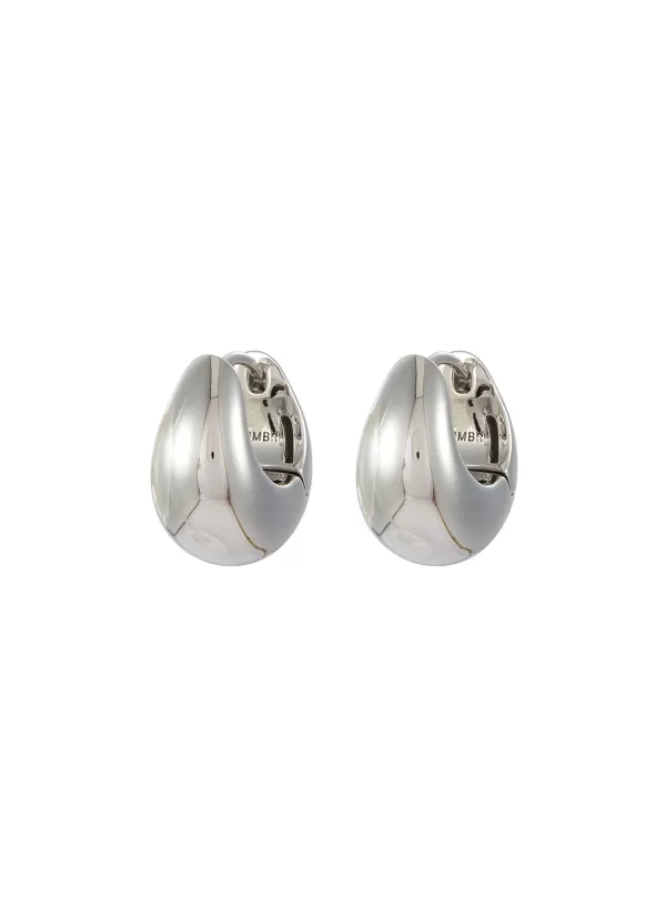 Fashion Jewellery>NUMBERING Rhodium Plasted Sterling Silver Hoop Earrings